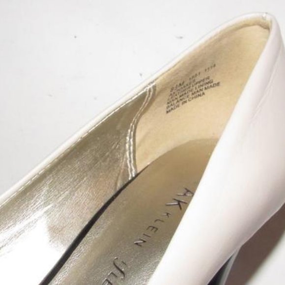Anne Klein Ivory Black Patent Leather Peep Toe - Picture 11 of 12